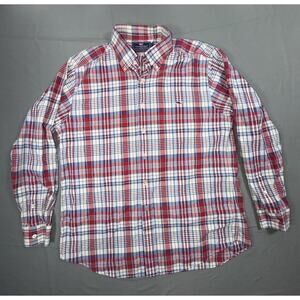 Vineyard Vines Shirt Mens Large Multicolor Plaid Slim Fit Tucker Long Sleeve